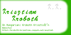 krisztian kroboth business card